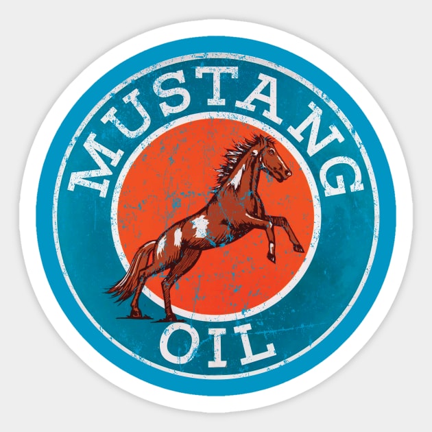 Mustang Oil Sticker by MindsparkCreative